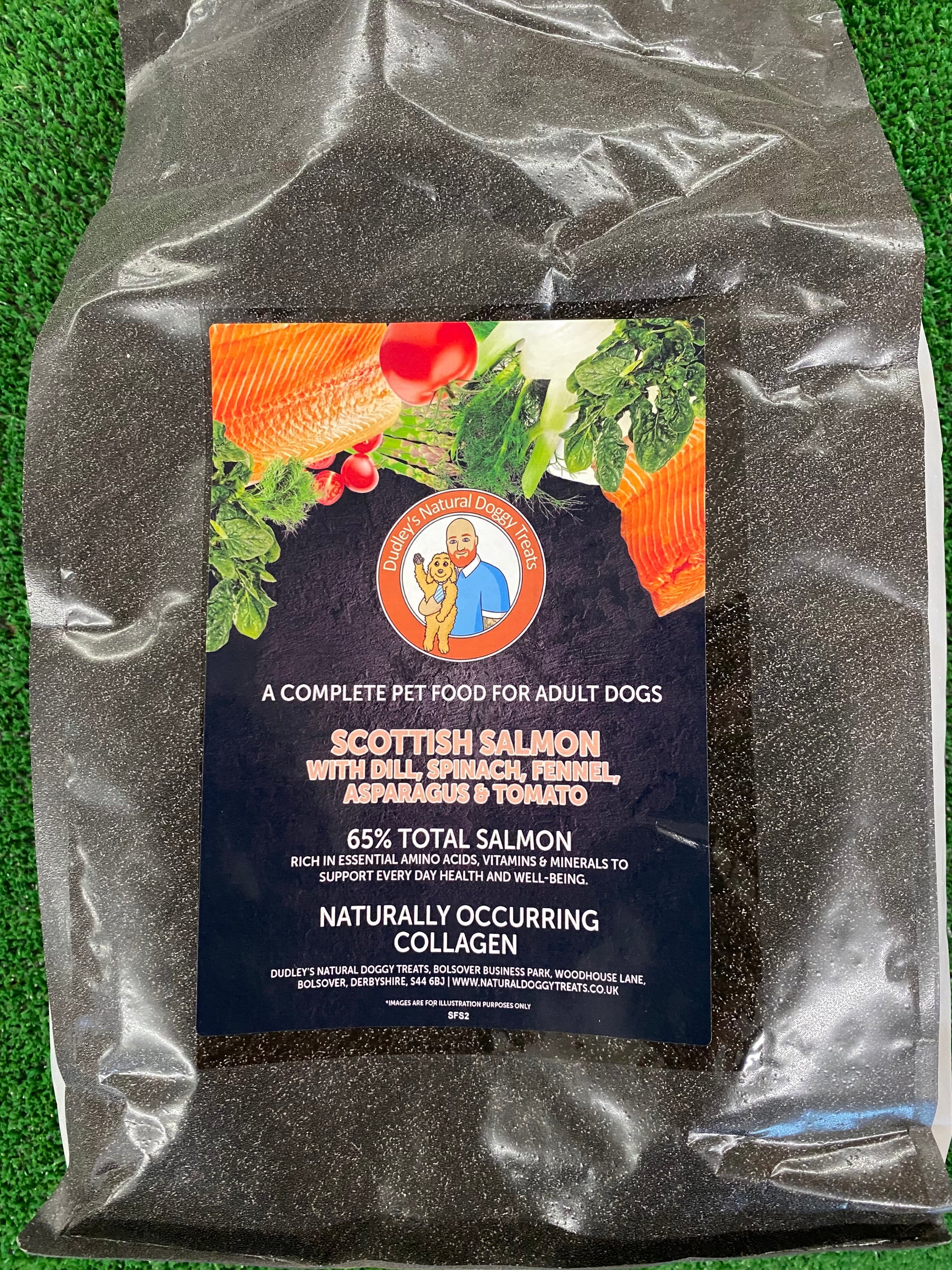 Superfood - Scottish Salmon with Dill, Spinach, Fennel, Asparagus and Tomato - Dudley's Natural Doggy Treats