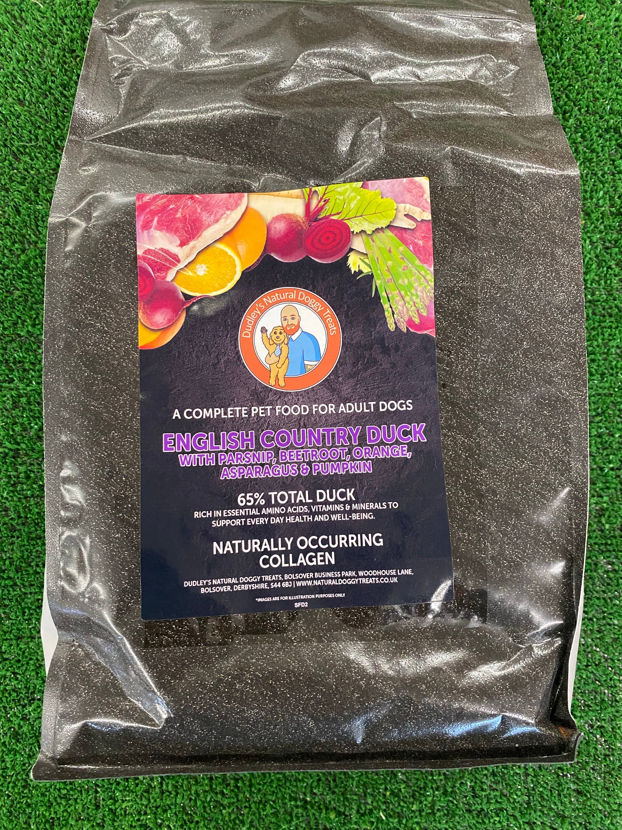 Superfood - English Country Duck with Parsnip, Beetroot, Orange, Asparagus and Pumpkin - Dudley's Natural Doggy Treats